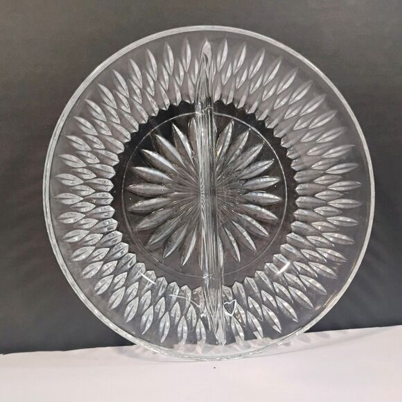Vtg Led Crystal Princes House Divided Plate Serving Atomic Dish Jewelry Trinket - Picture 1 of 8